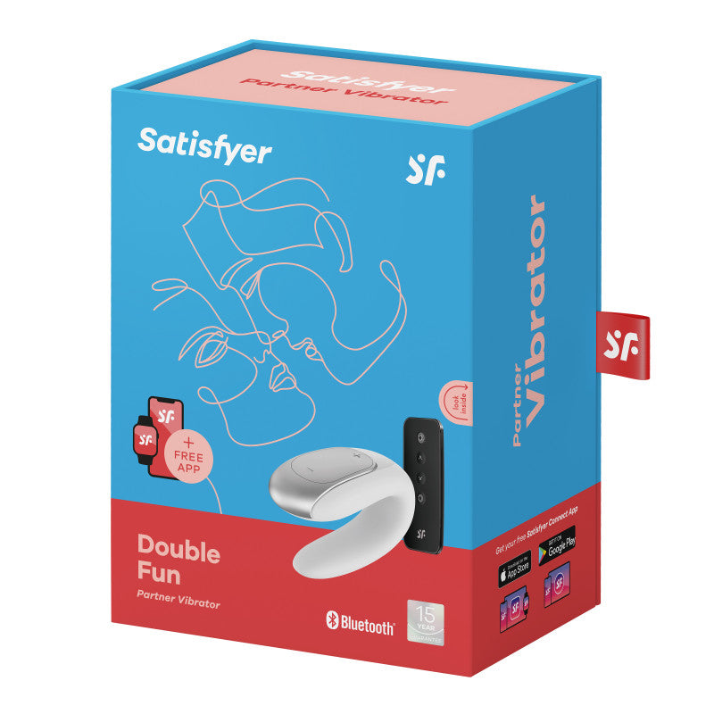 Satisfyer Double Fun – White App-Controlled Couples Vibrator