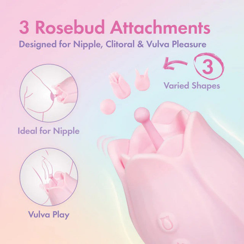 Play With Me Romantic Rose Clitoral Stimulator – Pink