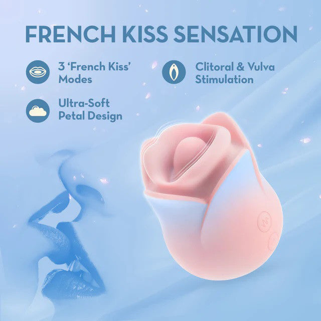 Blush Collection – Kissing Rose Suction Stimulator – Pink