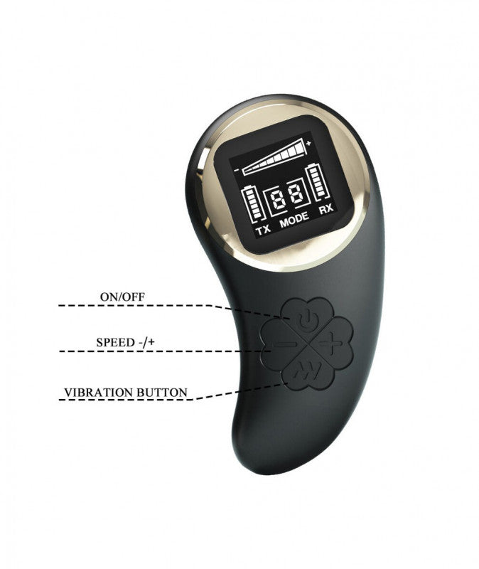 Nathan Double Pleasure Remote Control Vibrator - Black