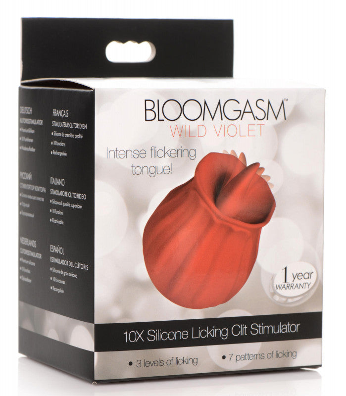 Bloomgasm - Wild Violet 10x Licking   Stimulator - Red