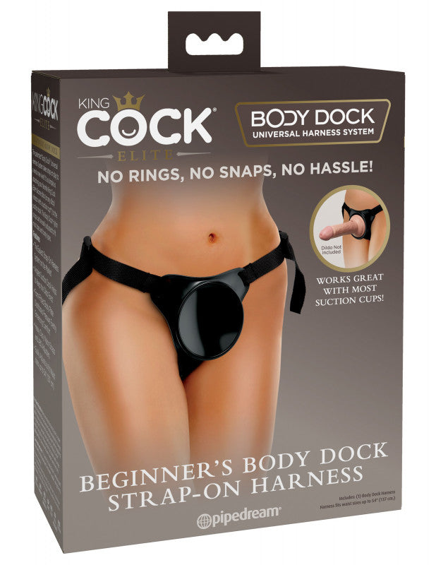 King  Elite Beginner&#39;s Body Dock Strap-on  Harness - Black