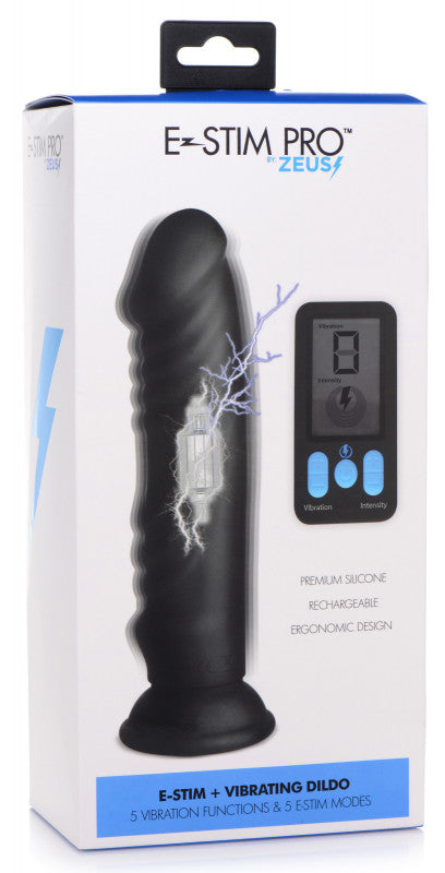 E-Stim and Vibrating  With Remote - Black