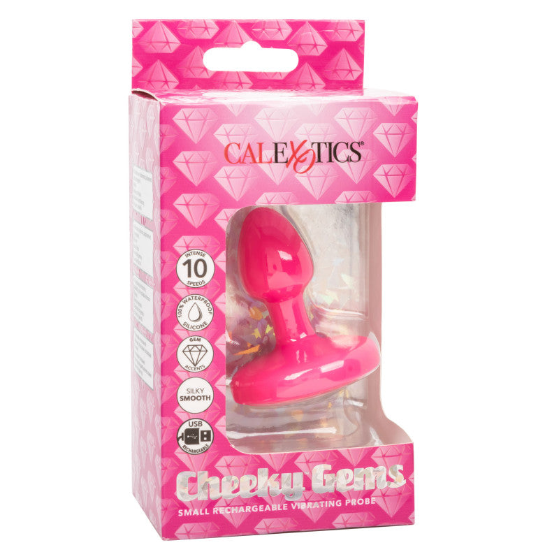 Cheeky Gems - Small Rechargeable Vibrating Probe - Pink