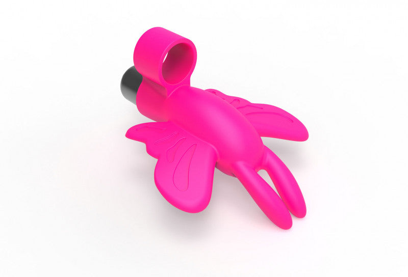 The 9&#39;s Flirt Finger Butterfly Finger Vibrator - Pink