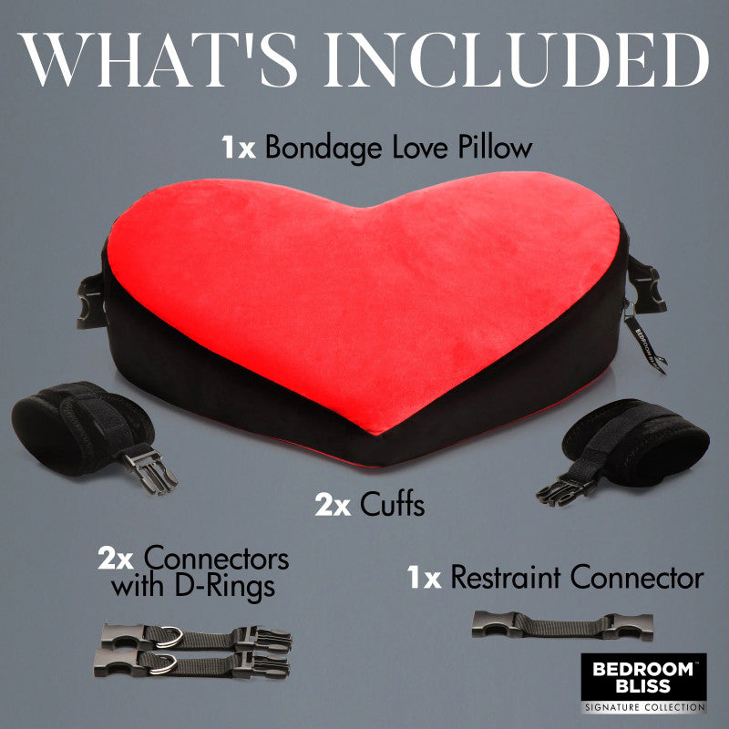 Bondage Love Pillow - Black/red