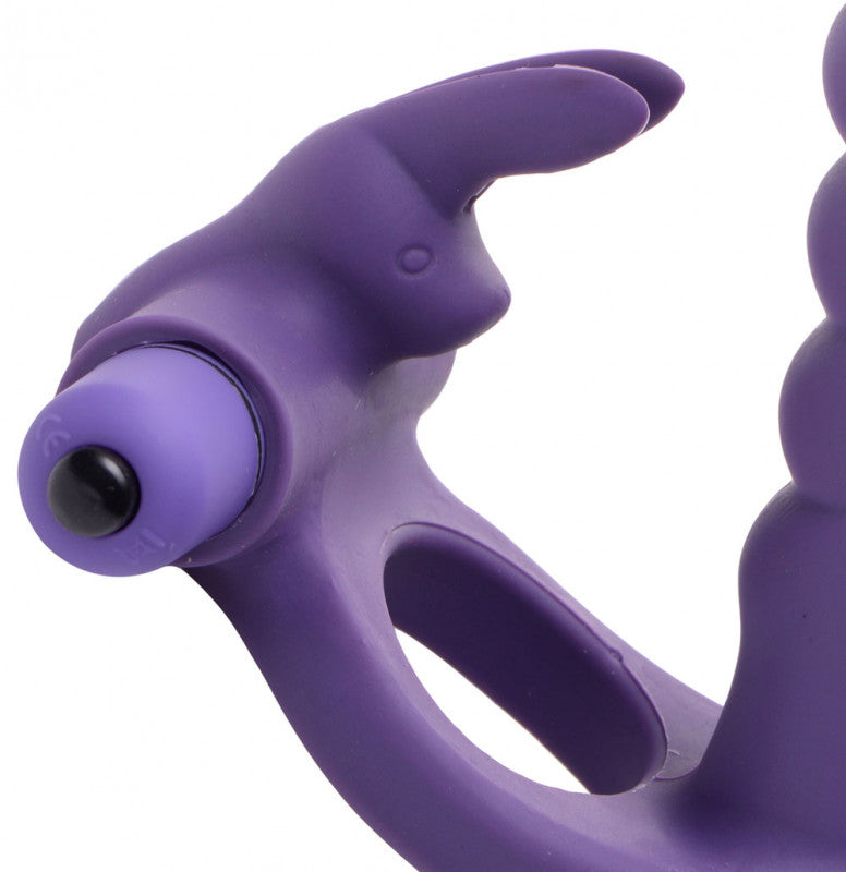 Double Delight Dual Insertion Vibrating Rabbit Ring