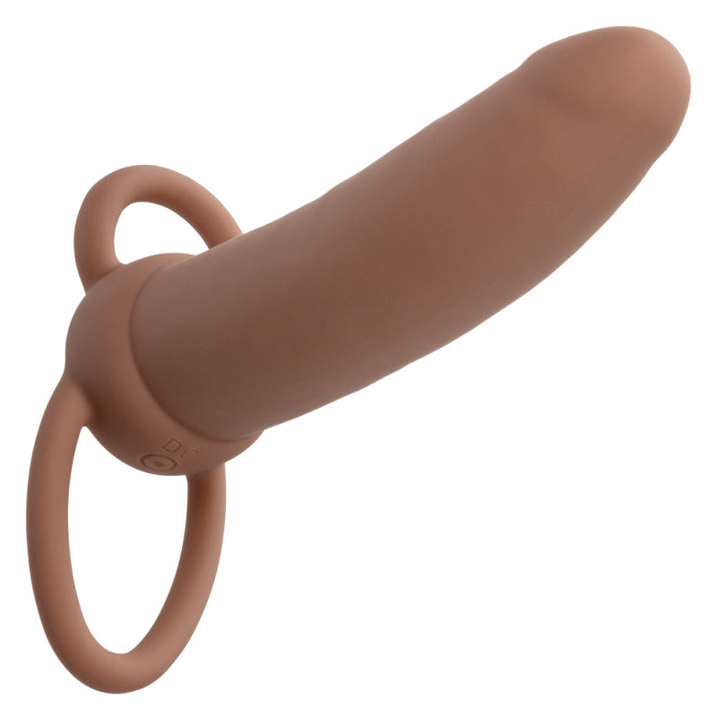 Performance Maxx Rechargeable Thick Dual  Penetrator - Brown