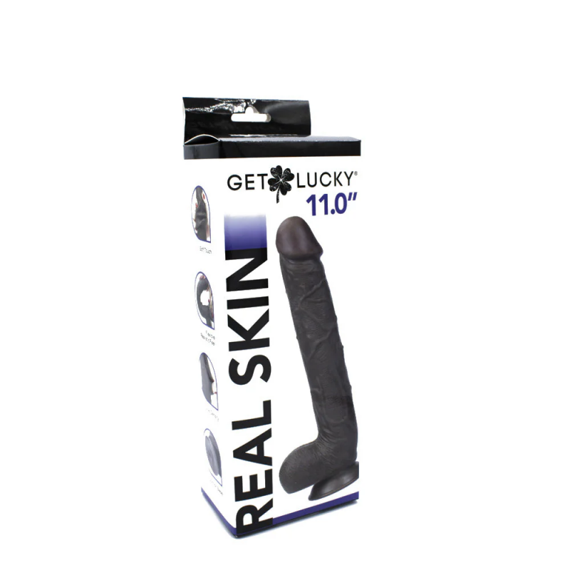 Real Skin 11 Inch Dual Layer Dong Dk Brown