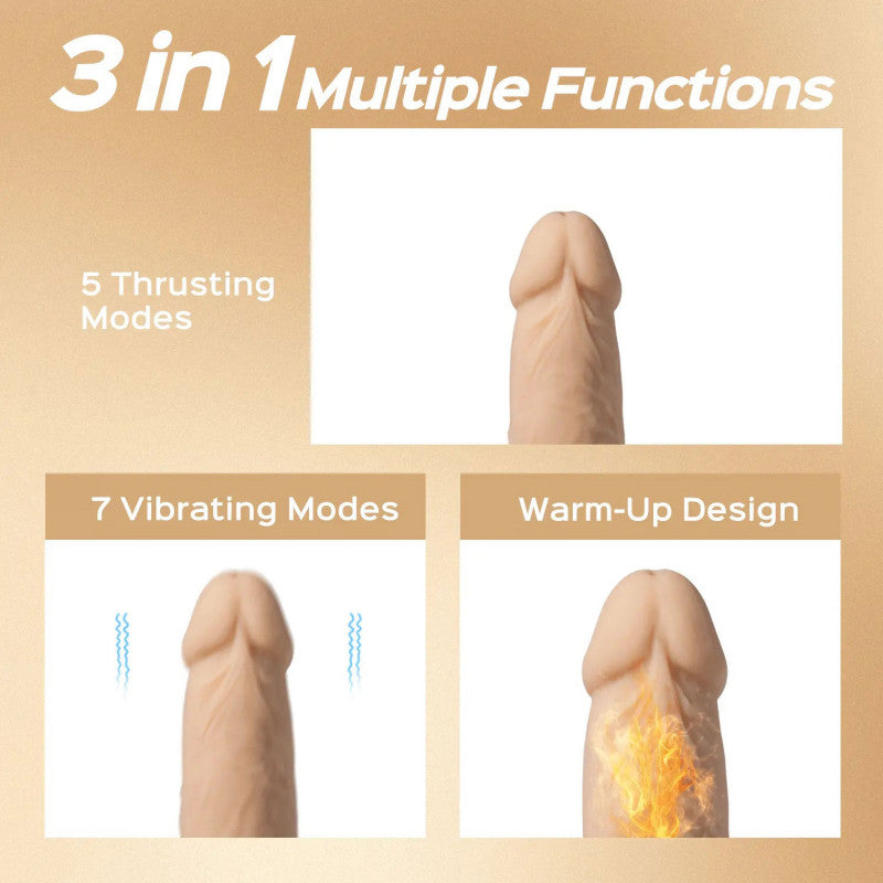 Luis-App Controlled 8.5" Real Thrusting  With Clit Licker
