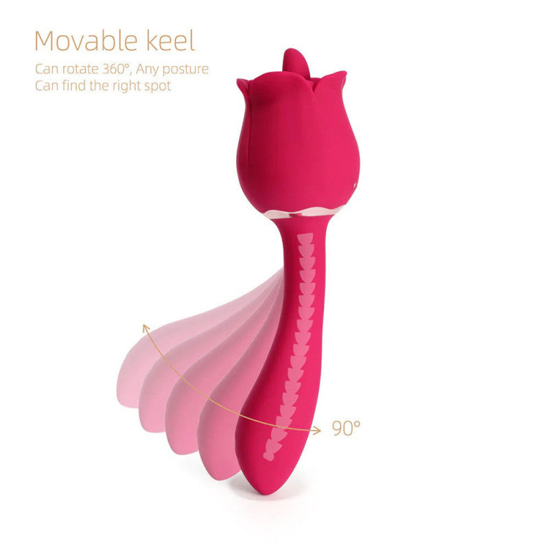 Rhea - the Rose Licking Tongue Vibrator and G Spot Massager