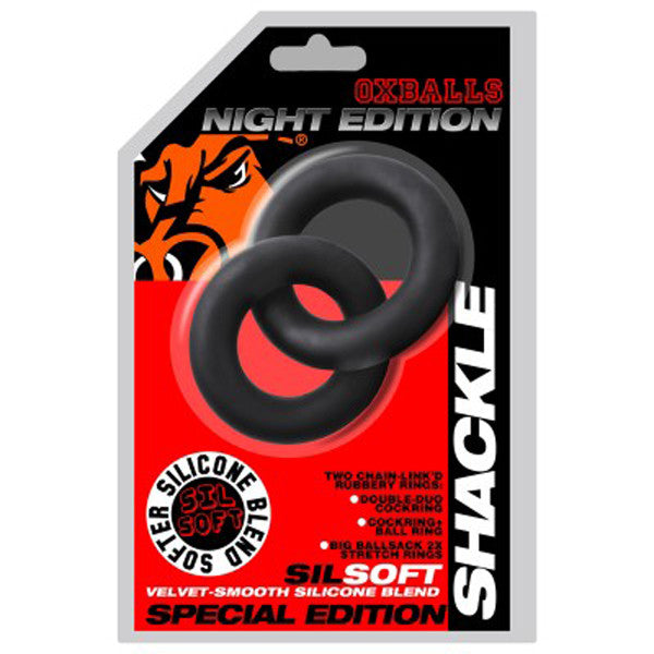 Shackle Double Link'd /ball Rings - Black