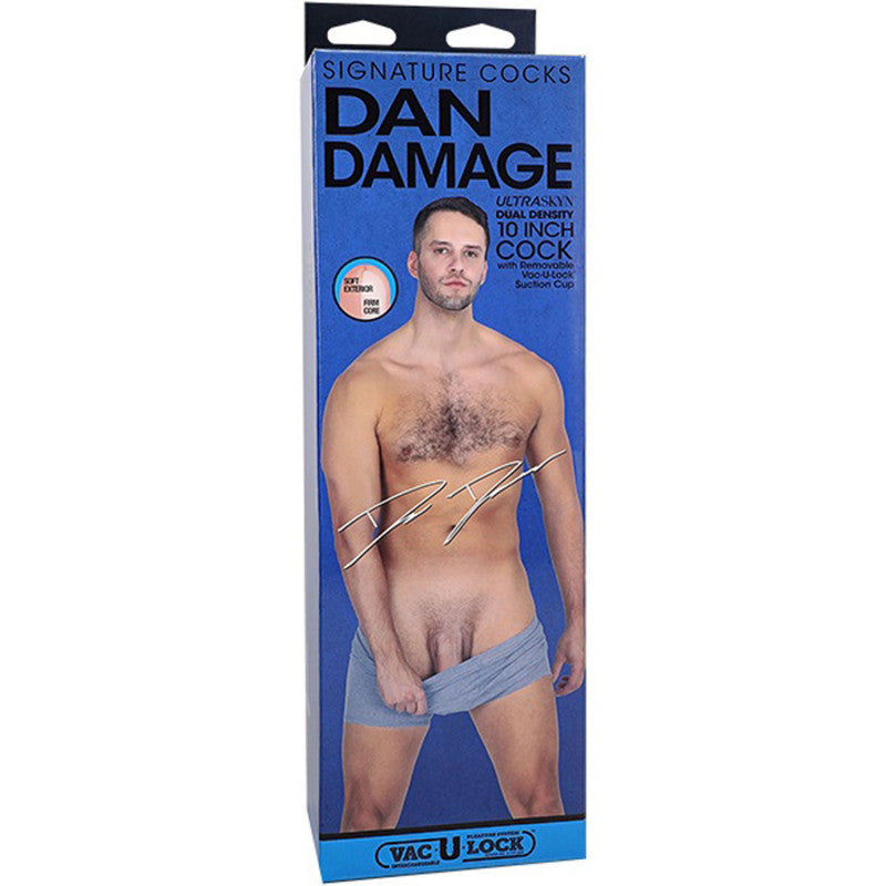 Signature s Dan Damage 10"  With   Removable Vac-U-Lock Suction Cup - Vanilla