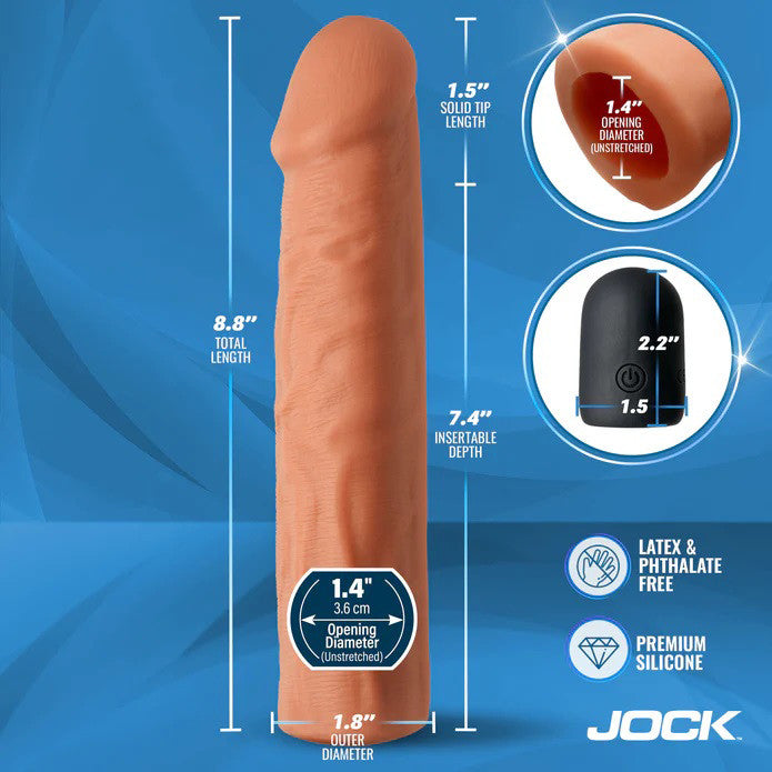 Jock Vibrating Penis Extension with Remote - Medium - SomethingSexyPlanet