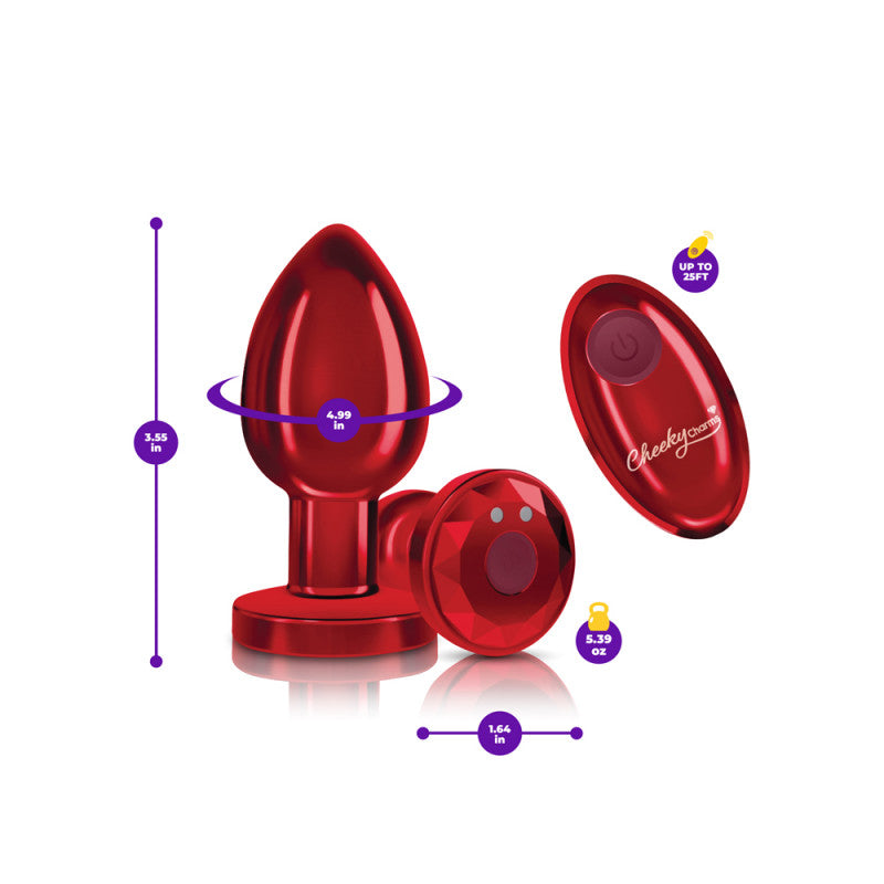 Cheeky Charms - Rechargeable Vibrating Metal Butt Plug With Remote Con - SomethingSexyPlanet Cheeky Charms - Rechargeable Vibrating Metal Butt Plug With Remote Con - SomethingSexyPlanet