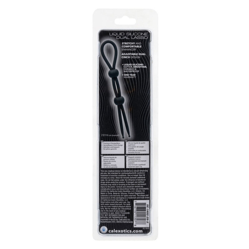 Alpha Liquid Silicone Dual Lasso - Black
