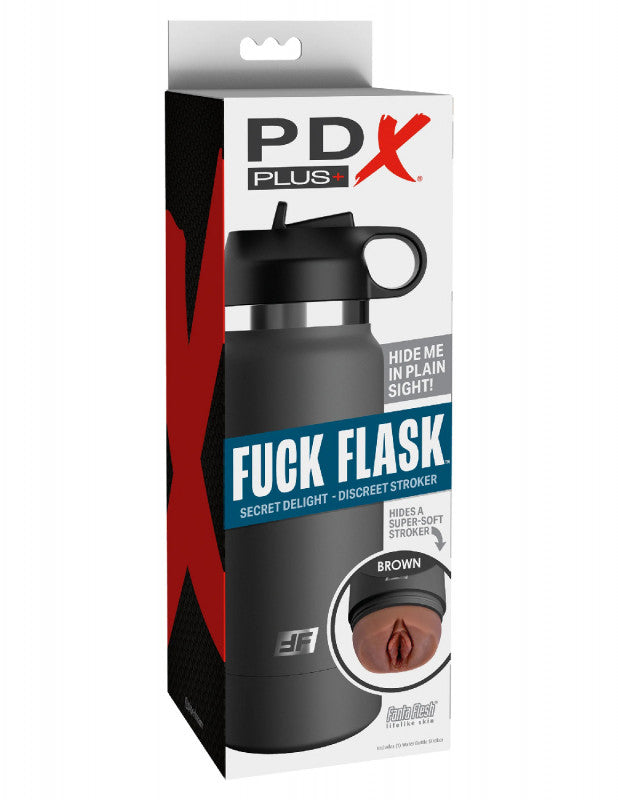 Flask - Secret Delight - Grey Bottle - Brown