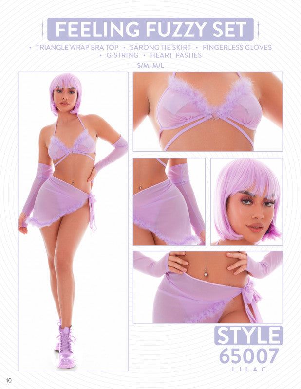 Feeling Fuzzy 5pc Set - Small/medium -  Lilac