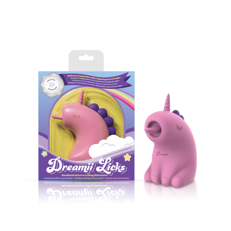 (Presale Only) - Dreamii Licks Licking Unicorn Stimulator - Mystical Pink