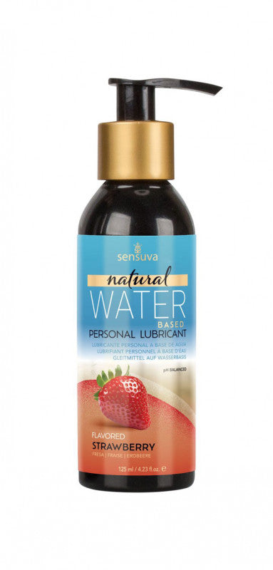 Natural Water-Based Personal Lubricant - Strawberry 4 Fl. Oz. (125ml) Bottle