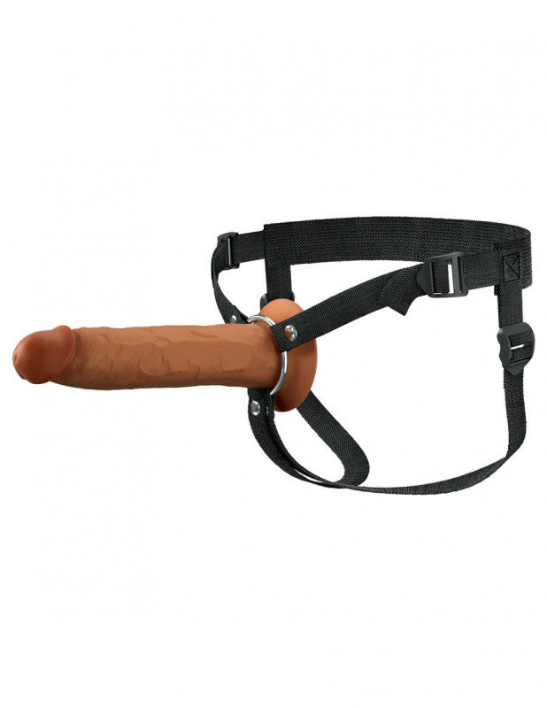 Fantasy X-Tensions Elite 9" Silicone Hollow Strap on - Brown