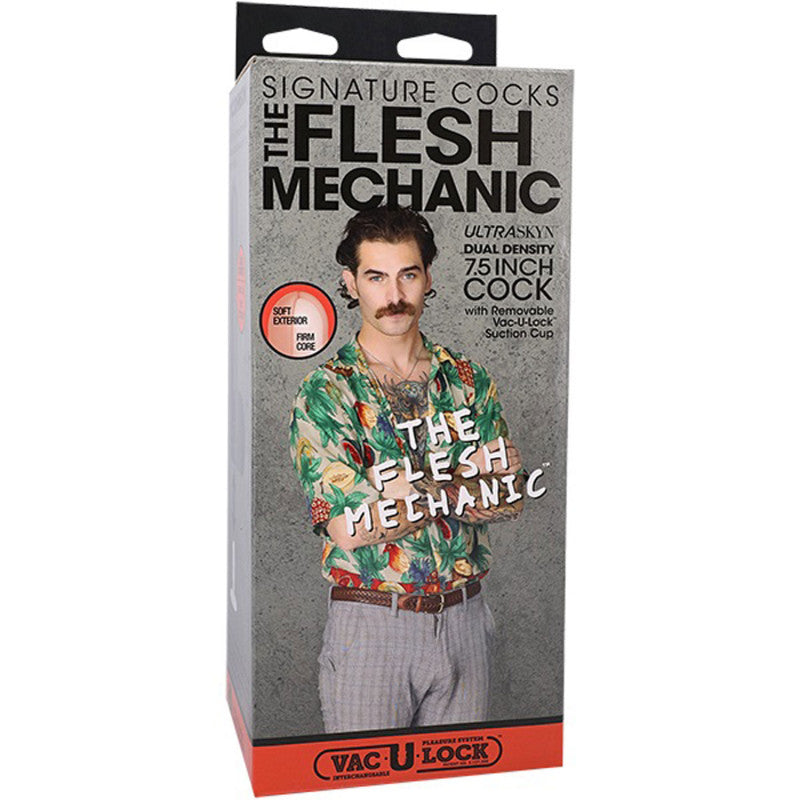 Signature s the Flesh Mechanic 7.5" -  With Removable Vac-U-Lock Suction Cup - Vanilla