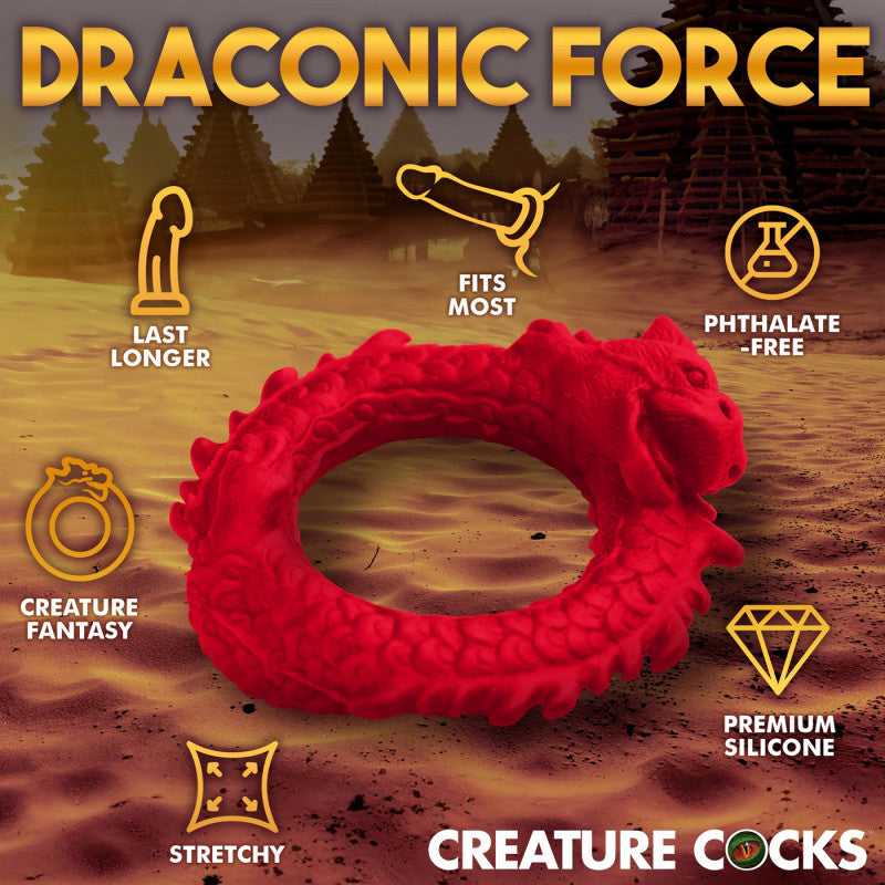 Rise of the Dragon Silicone  Ring - Red