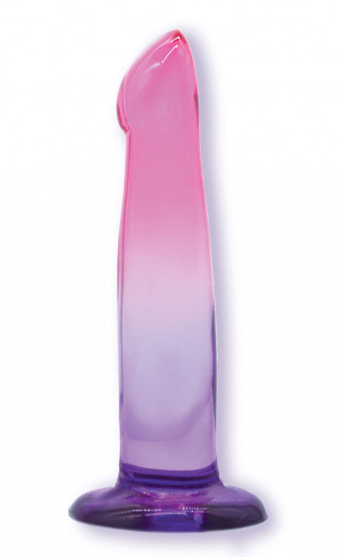 Shades, 6.25&quot; G-Spot Jelly Tpr Gradient Dong - Pink and Purple