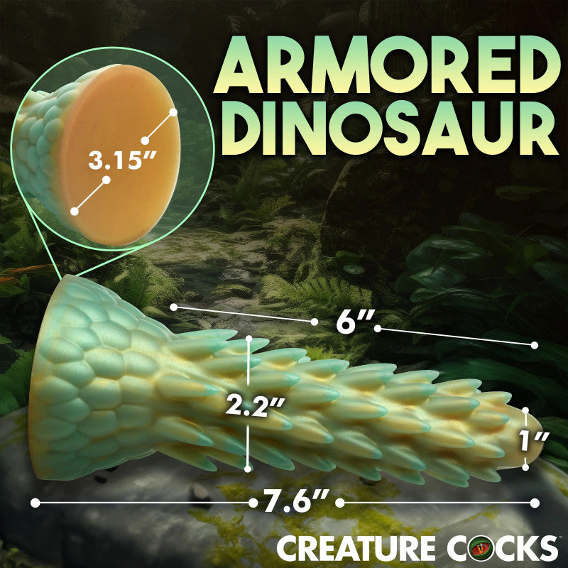 Stegosaurus Spiky Reptile Silicone  - Green