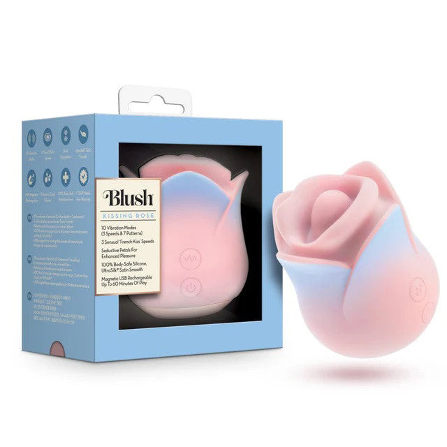 Blush Collection – Kissing Rose Suction Stimulator – Pink