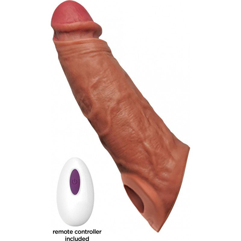 Thick  Vibrating Sleeve with Remote Control - Vanilla