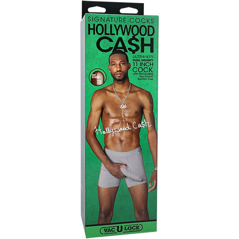 Signature s Hollywood Cash 11"  With Removable Vac-U-Lock Suction Cup - Chocolate