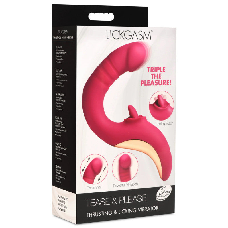 Tease and Please Thrusting Vibrator  Dual Action Pleasure | SSP -  SomethingSexyPlanet