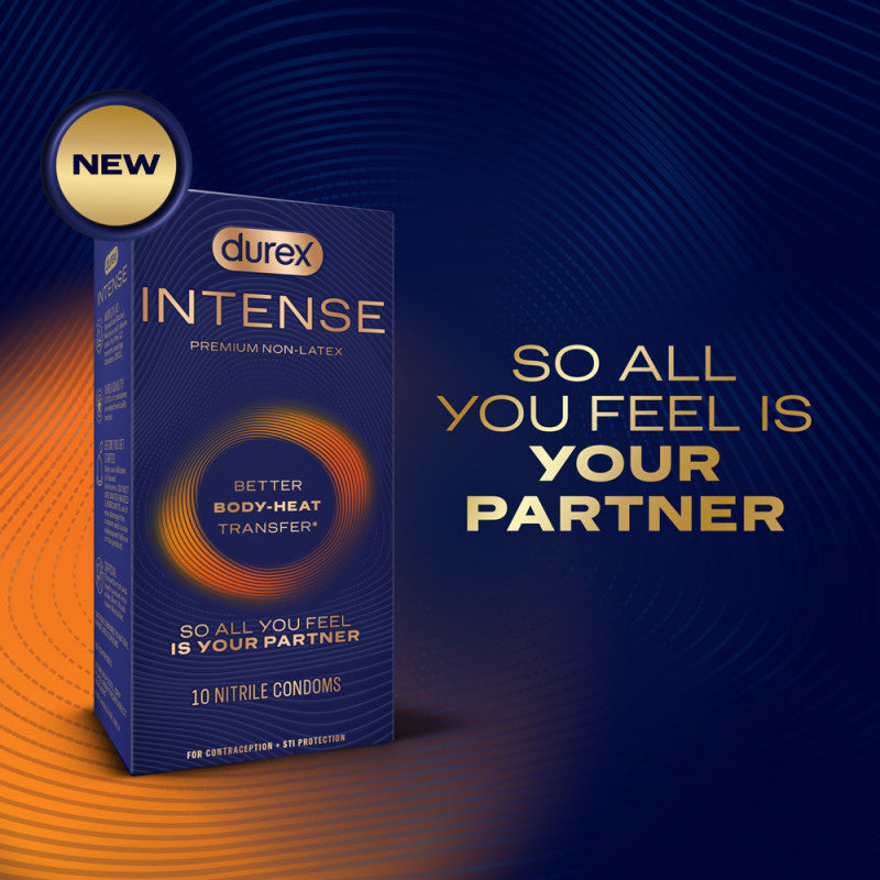 Durex Intense Nitrile Condoms – 10 Pack | Latex-Free Ultra-Sensitive