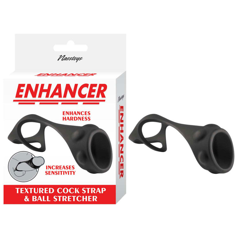 Textured  Strap and Ball Stretcher - Black