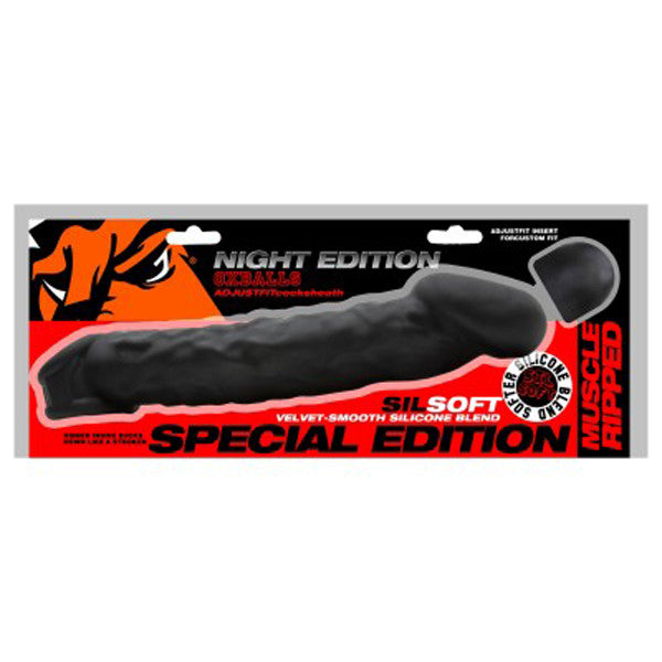 Muscle Ripped Slim Veiny sheath - Night Black