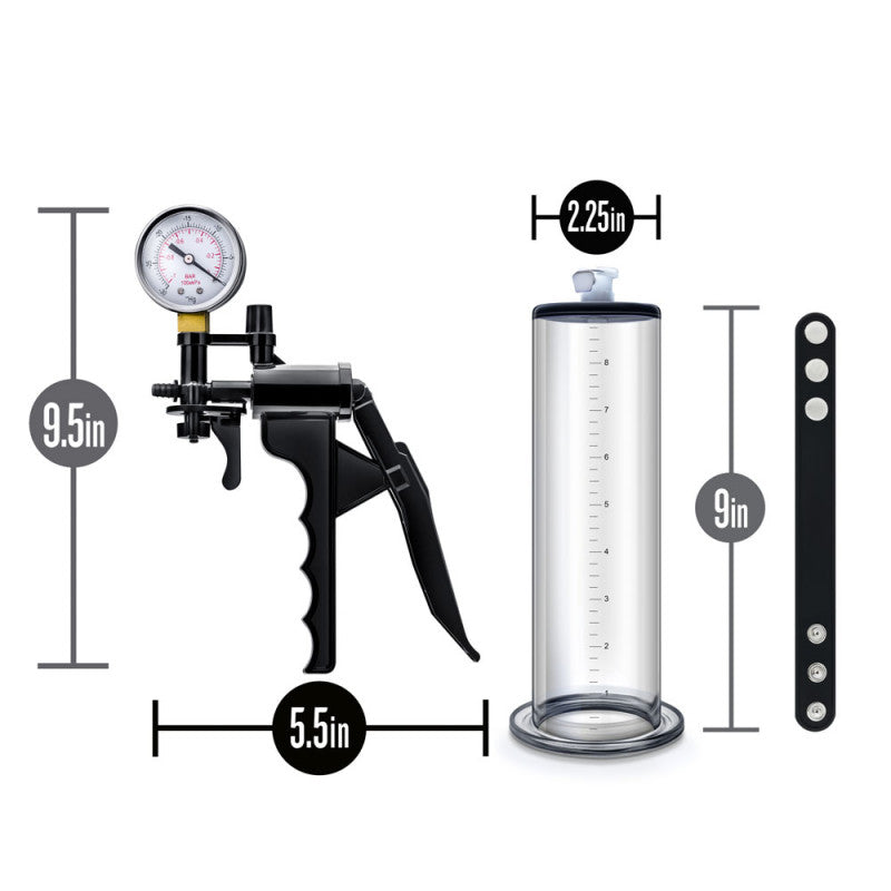 Performance - Vx8 Premium Penis Pump System  With Silicone  Strap - Clear