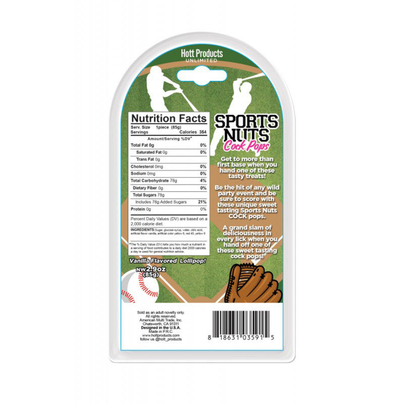 Sports Nuts  Pops Baseballs Vanilla Lovers
