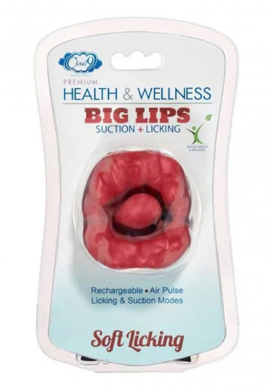 Big Lips Suction &amp; Licking Vibrator – Red | Tongue Tease Toy
