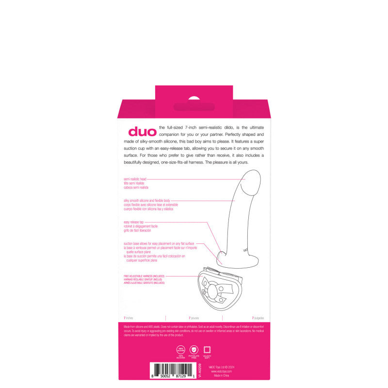 Duo Semi-Realistic  With Harness -  Pink/purple