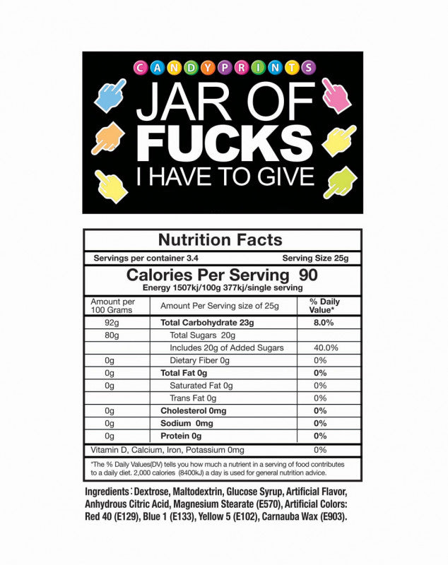 Jar of s I Have to Give  2lb Tart Candy
