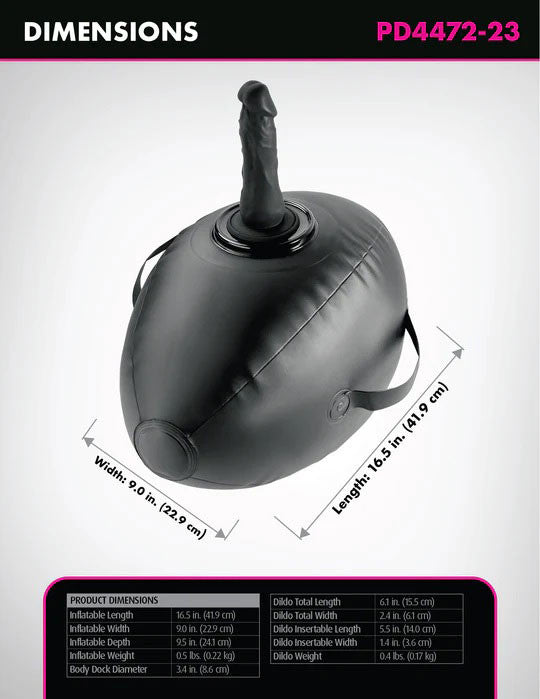 Fetish Fantasy Series Body Dock Inflatable Love Ball - Black