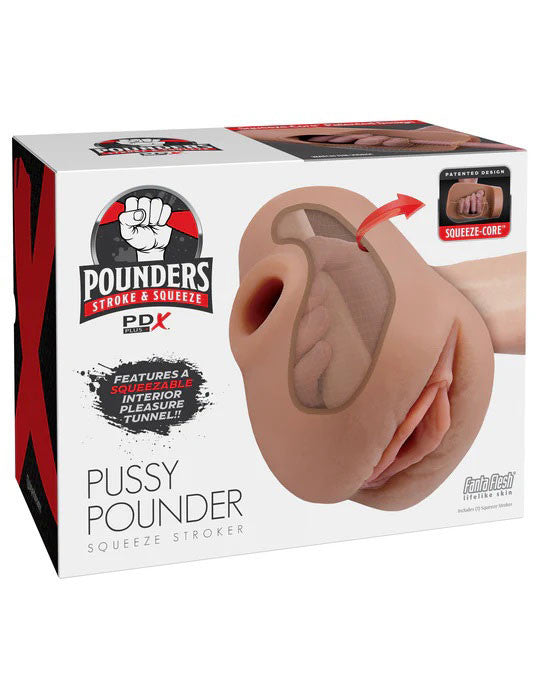 Pdx Plus  Pounder Squeeze Stroker - Brown