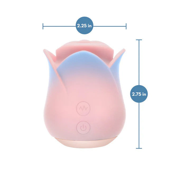 Blush Collection – Kissing Rose Suction Stimulator – Pink