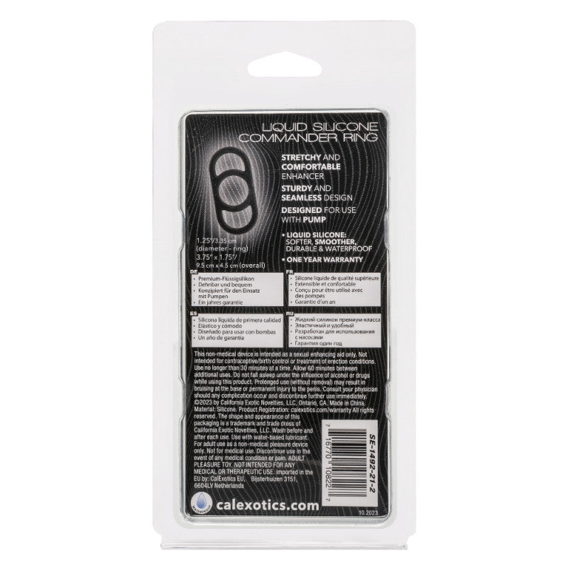 Alpha Liquid Silicone Commander Ring - Black