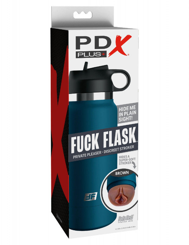Flask - Private Pleaser - Blue Bottle - Brown