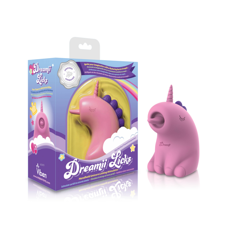 (Presale Only) - Dreamii Licks Licking Unicorn Stimulator - Mystical Pink