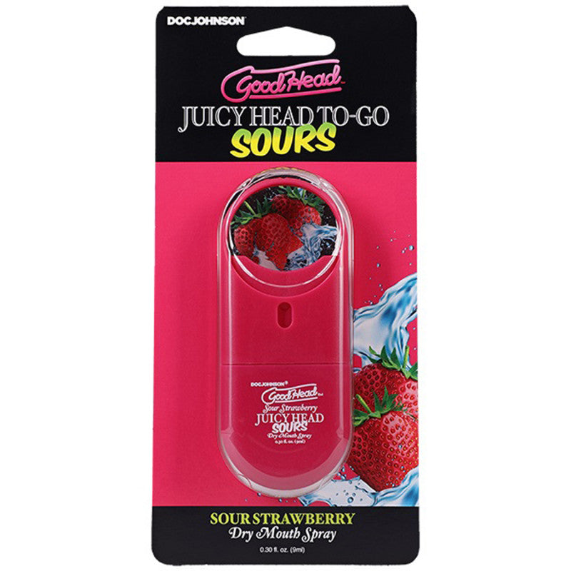 Goodhead Juicyhead Dry Mouth Spray  to Go - Sour Strawberry .30 Oz