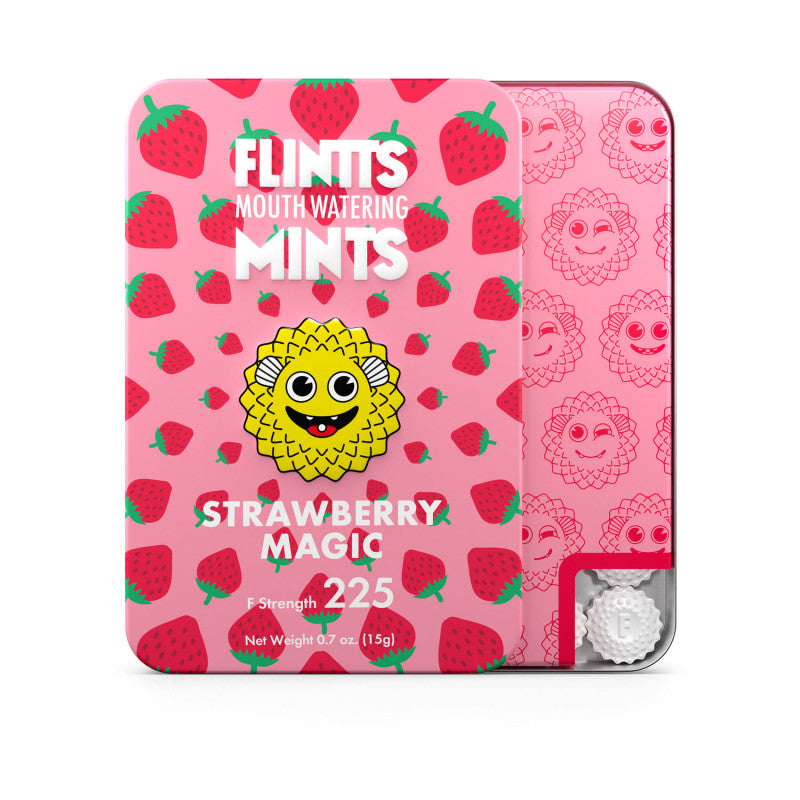 Flintts Mouth Watering Mints Strawberry Magic  -  F-Strength 225