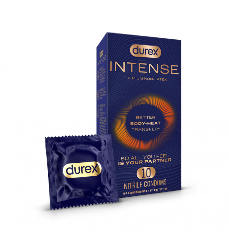 Durex Intense Nitrile Condoms – 10 Pack | Latex-Free Ultra-Sensitive